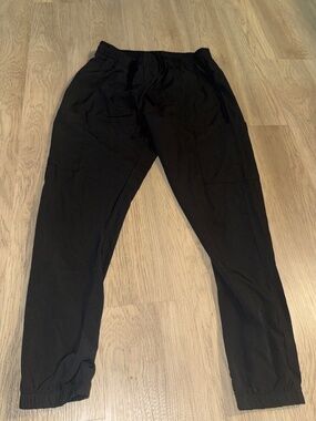4FLEX Black Cargo Jogger Scrub Pants Medium Drawstring Nursing Uniform